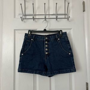 Banana Republic Dark Blue High-Rise Jean Shorts Not Distressed